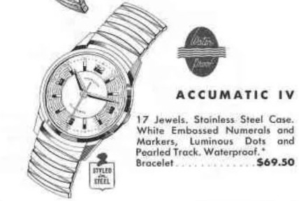 Hamilton Accumatic IV — original catalog portrait