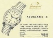 Hamilton Accumatic IX — original catalog portrait