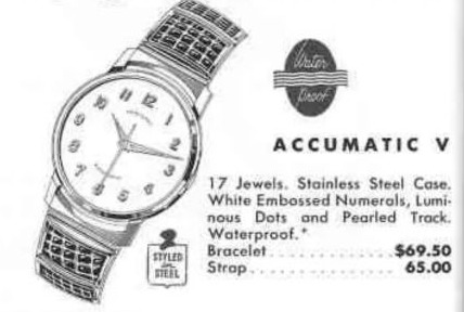 Hamilton Accumatic V — original catalog portrait