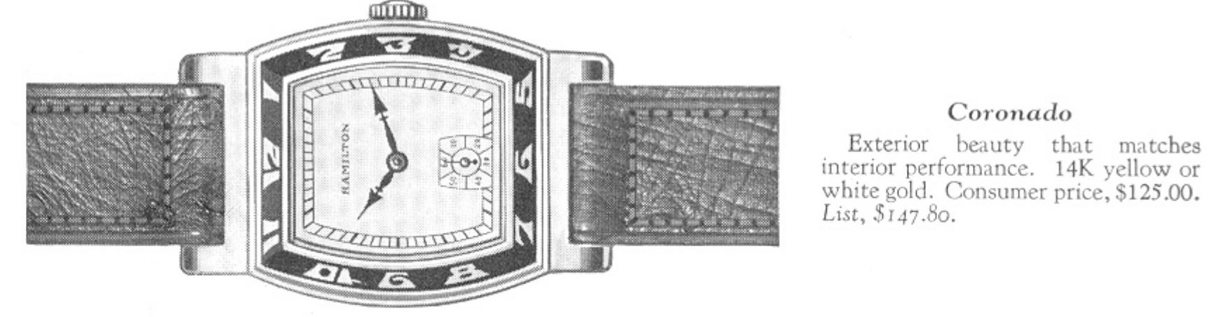 Hamilton Coronado — original catalog portrait
