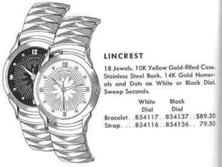 Hamilton Lincrest — original catalog portrait