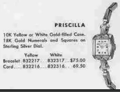 Hamilton Priscilla — original catalog portrait