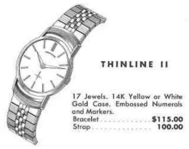 Hamilton Thinline II — original catalog portrait